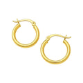 Classic Hoop Earrings, 10K Yellow Gold