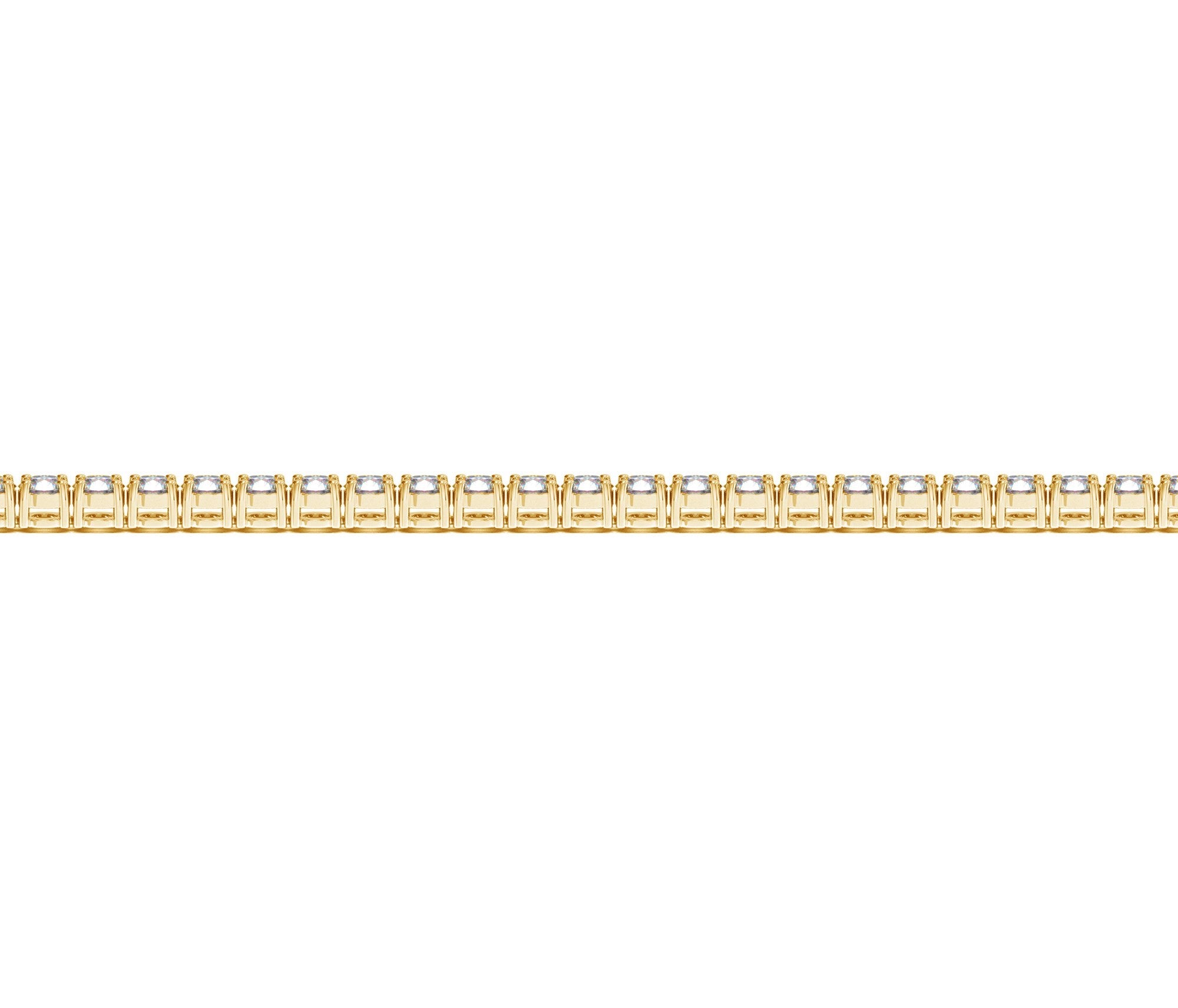 3ct Lab-Grown Diamond Tennis Bracelet, 14K Yellow Gold